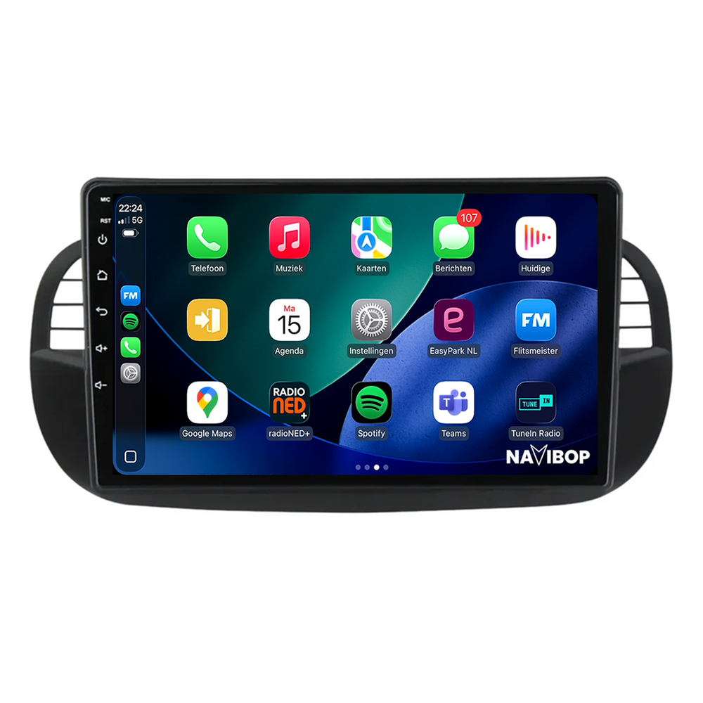 Fiat 500 | Autoradio | 2005 t/m 2017 | Android 14 | Apple CarPlay & Android Auto