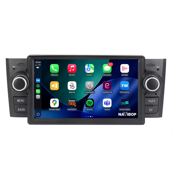Fiat Punto | Autoradio | 2010 t/m 2015 | Android 14 | Apple CarPlay & Android Auto