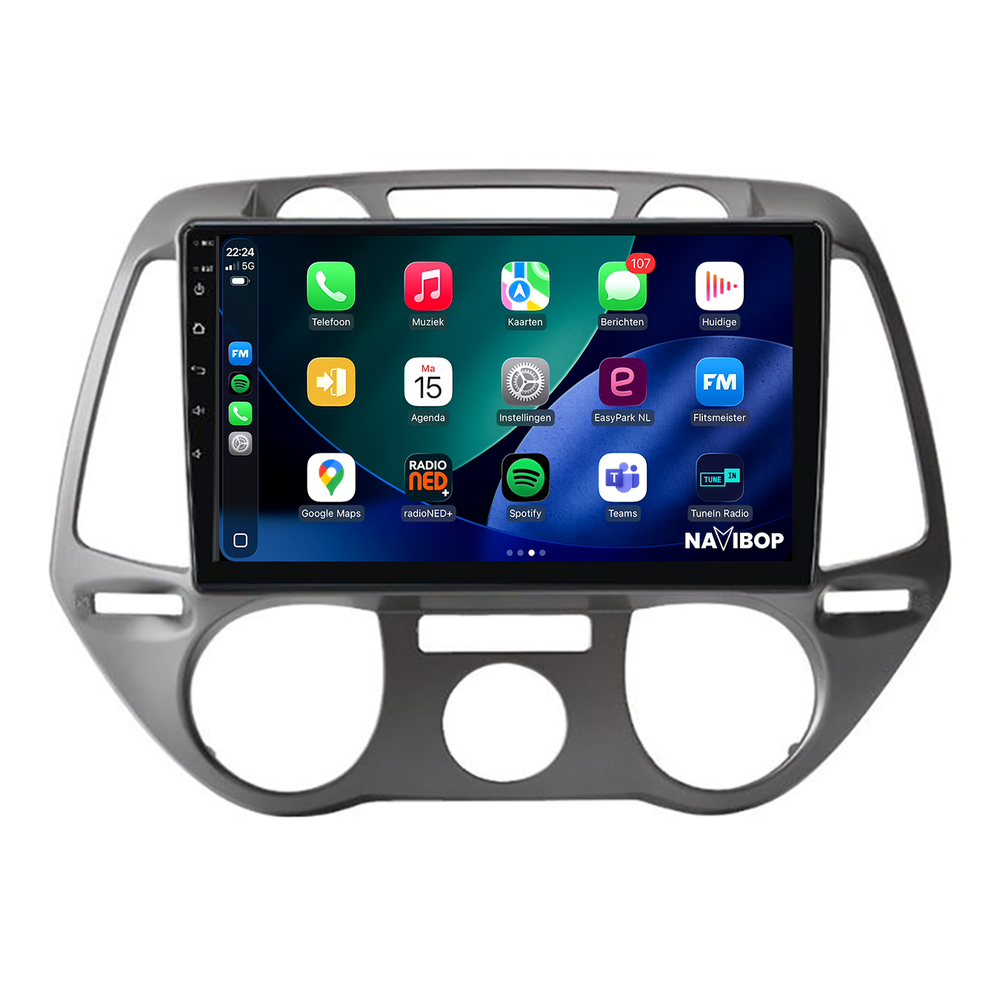 Hyundai I20 | Autoradio | 2008 t/m 2014 | Android 14 | Apple CarPlay & Android Auto