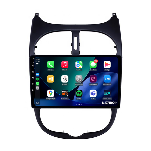 Peugeot 206 | Autoradio | 2000 t/m 2016 | Android 14 | Apple CarPlay & Android Auto