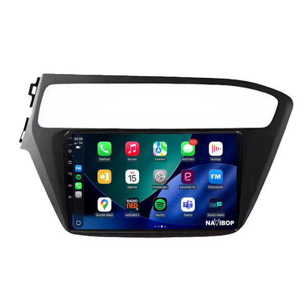 Hyundai I20 (andere gevarenlicht) | Autoradio | 2015 t/m 2019 | Android 15 | Apple CarPlay & Android Auto